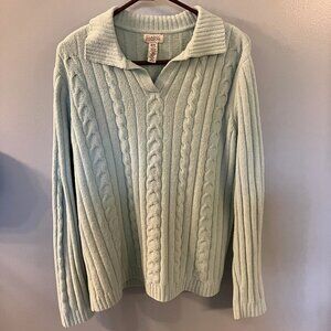 Vintage Classic Elements Womens Mint Green Sweater - Size M